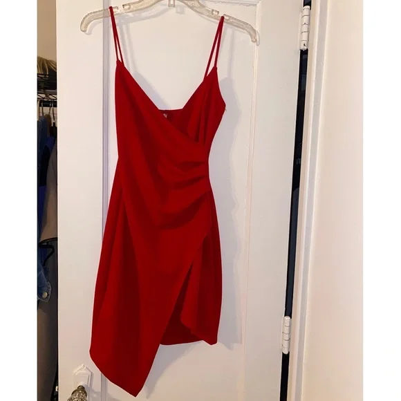 Blue Blush Dresses | Red Wrap Mini Dress - Spaghetti Straps - Brand: Blue Blush | Color: Red | Size: S | Mariachachia's Closet